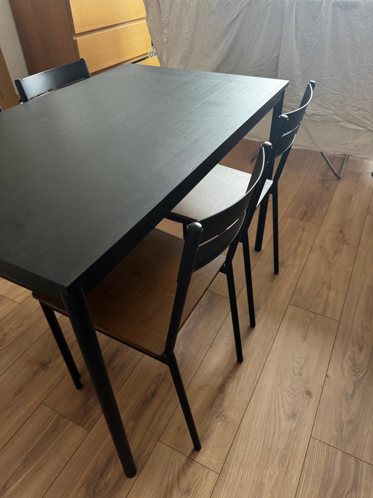 4 persoonstafel, Huis en Inrichting, Tafels | Eettafels, Ophalen, Gebruikt, 100 tot 150 cm, Eikenhout