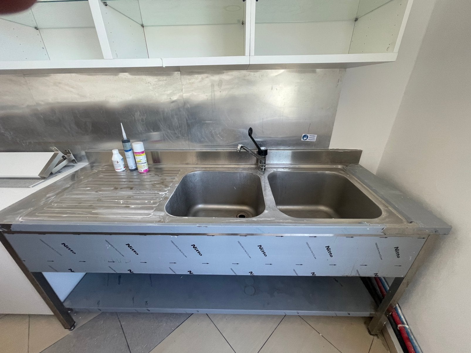3 inox wastafels te koop, Ophalen, Zo goed als nieuw