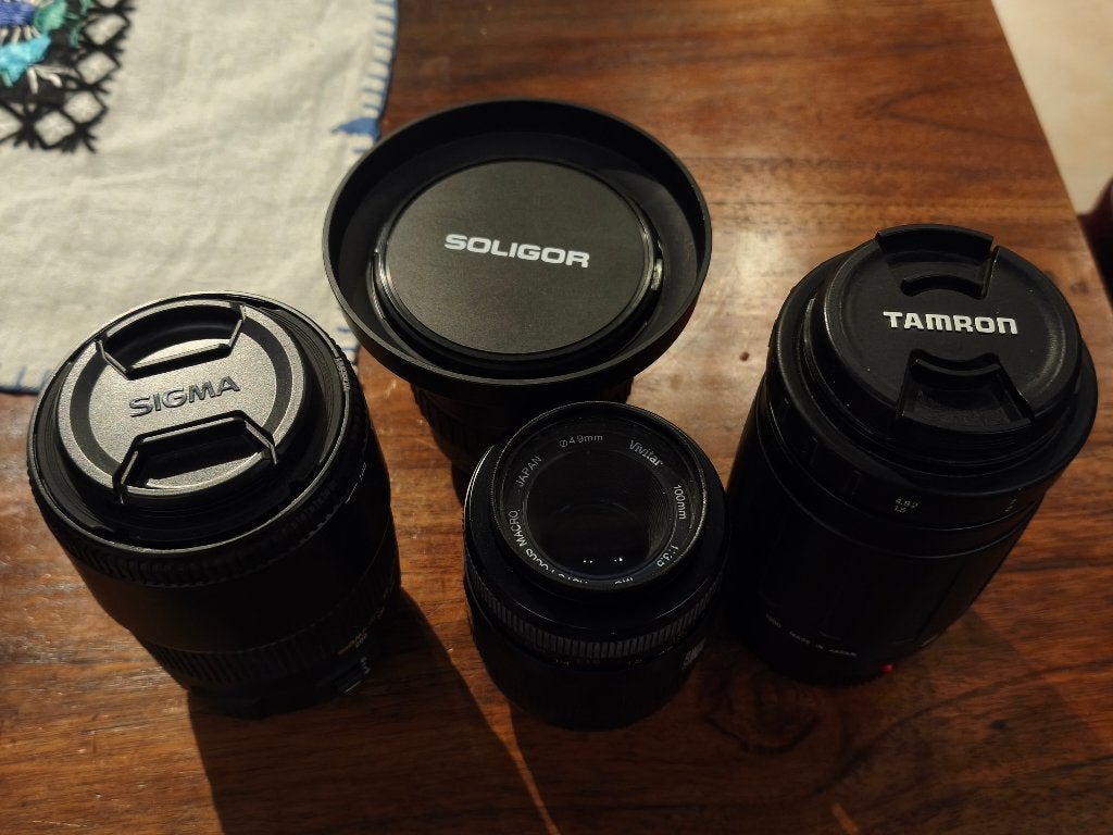 4 lenzen voor sony A-mount, Autofocus, Overige merken, Gebruikt, Ophalen of Verzenden