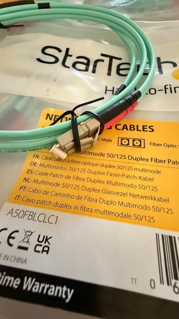 Câble fibre optique StarTech 10Gb – 1 m, Enlèvement ou Envoi, Neuf