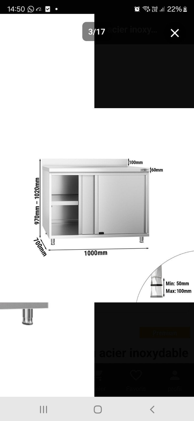 armoire innox, Articles professionnels, Enlèvement