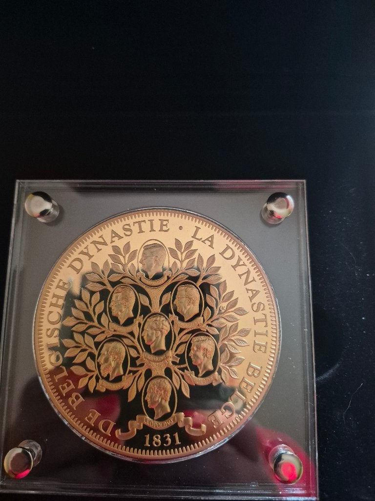 Munt met de stamboom van de belgische dynastie, Ophalen, Goud, Losse munt, Goud