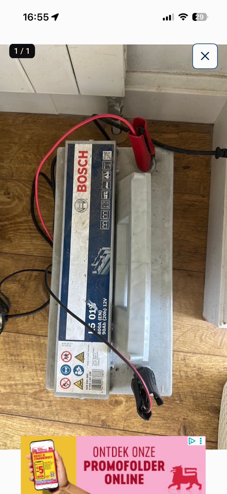 Bosch 90ah batterij, Auto-onderdelen, Ophalen