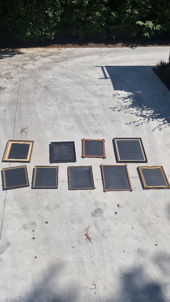 9 Kaders, Gebruikt, Schilderijlijst, Handgemaakt, Goud