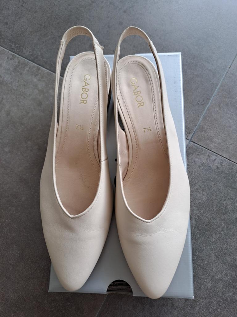 Chaussures à bride arrière Gabor blanches, Enlèvement ou Envoi, Chaussures