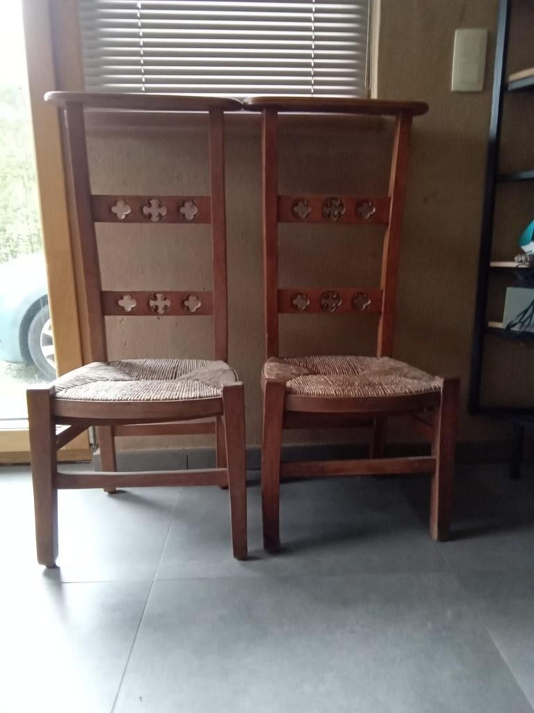 Kerkstoelen, Huis en Inrichting, Ophalen, Gebruikt, Twee, Bruin