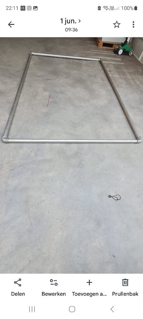 aluminium buizen kader, Bricolage & Construction, Métaux, Enlèvement, Aluminium