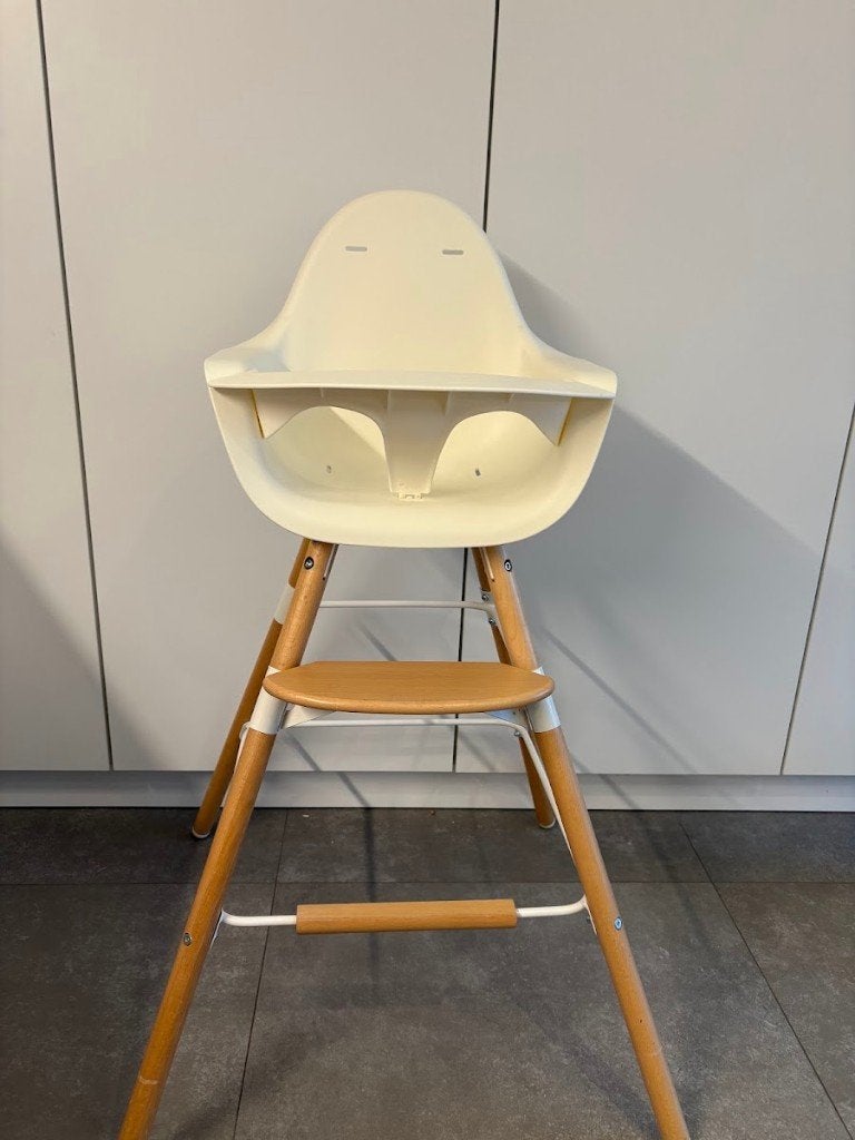 Childhome Evolu 2 Stoel + Newborn Seat & Kookeilandpoten, Ophalen, Gebruikt, Meegroeistoel, Aanschuifbaar