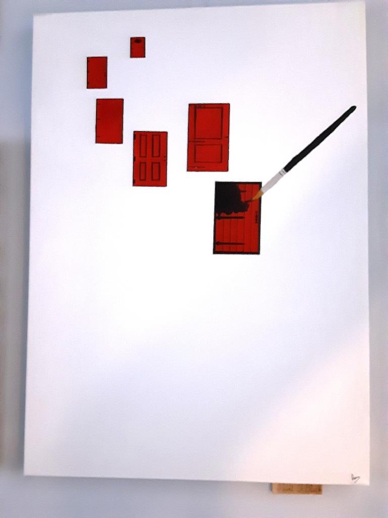 Schilderij >>> Paint It Black >>>70 x 50 cm, Ophalen