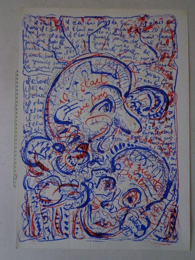 zeefdruk van Jean Broisson uit 1978, Antiek en Kunst, Gesigneerd, Ophalen of Verzenden, Zeefdruk