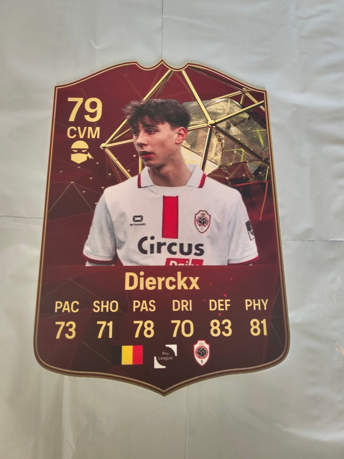 Voetbalkaartje (37cmx25cm) - Xander Dierckx / Antwerp, Ophalen of Verzenden, Zo goed als nieuw, Poster, Plaatje of Sticker