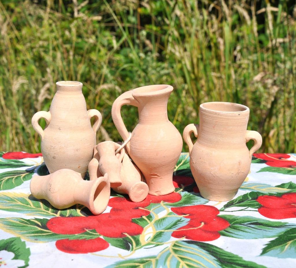 4 petites decoration vase amphore terre cuite, Maison & Meubles, Enlèvement ou Envoi, Neuf