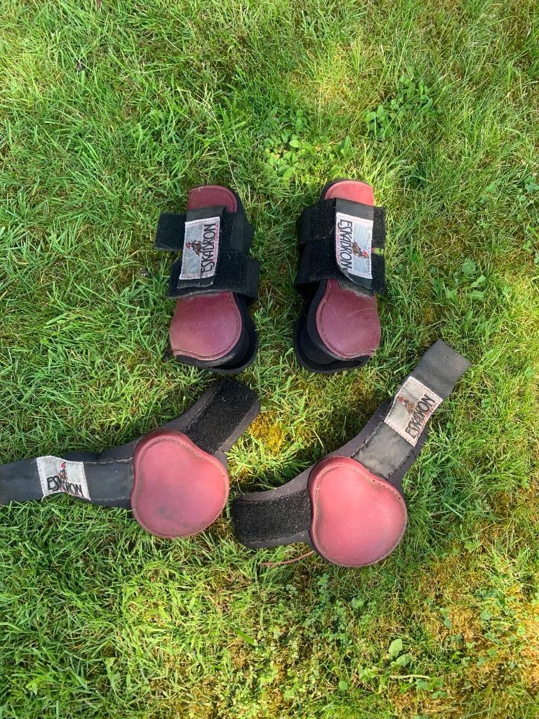 Beenbeschermers eskadron en springschoenen, Dieren en Toebehoren, Ophalen of Verzenden, Gebruikt, Rijden