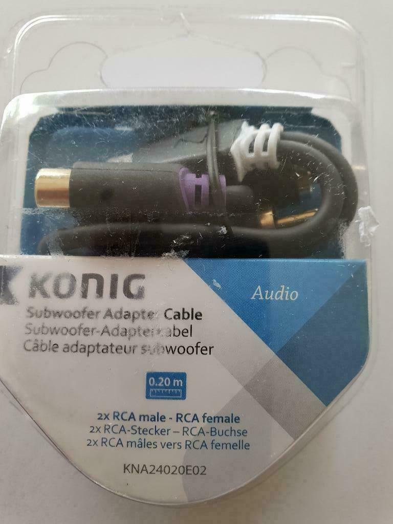 -adaptateur 2 RCA male vers  1  RCA femelle--Neuf et emballé, Enlèvement ou Envoi, Neuf, Moins de 2 mètres, Autres câbles