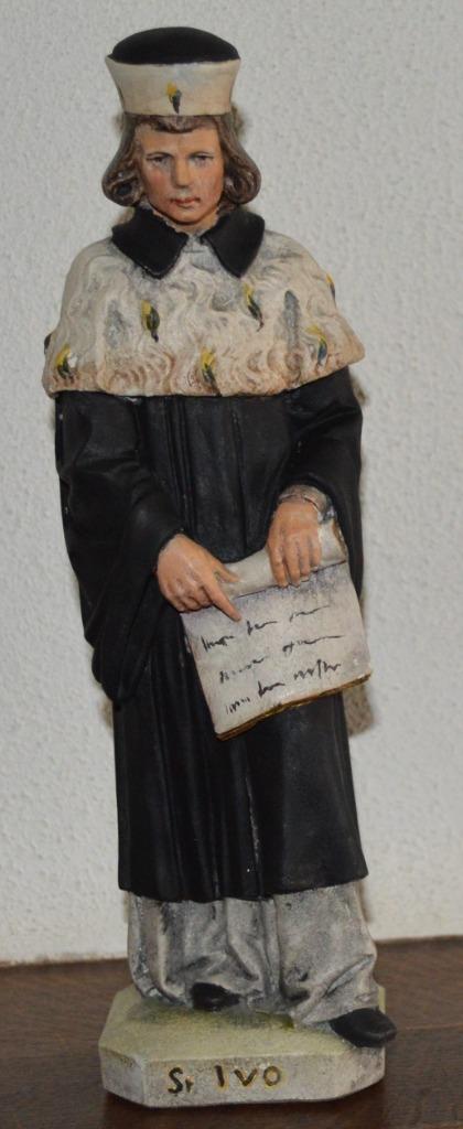 Statue Saint Ivo Helory 30 cm, Antiquités & Art, Antiquités | Objets religieux, Enlèvement ou Envoi