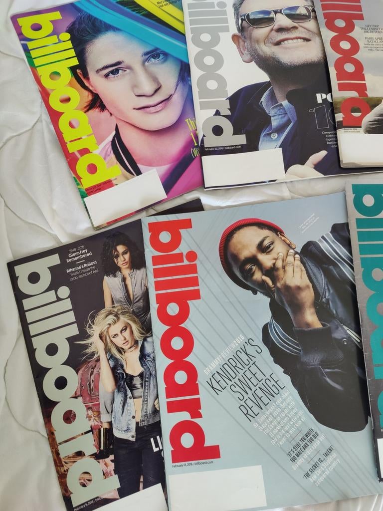 USA BILLBOARD MAGAZINE 6x stuks, Boeken, Tijdschriften en Kranten, Ophalen of Verzenden, Zo goed als nieuw, Muziek, Film of Tv