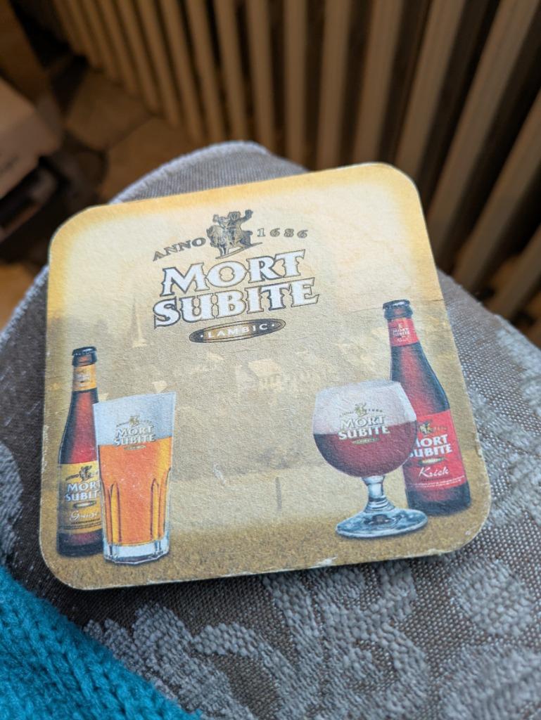 Mort subite, Enlèvement ou Envoi, Comme neuf, Sous-bock