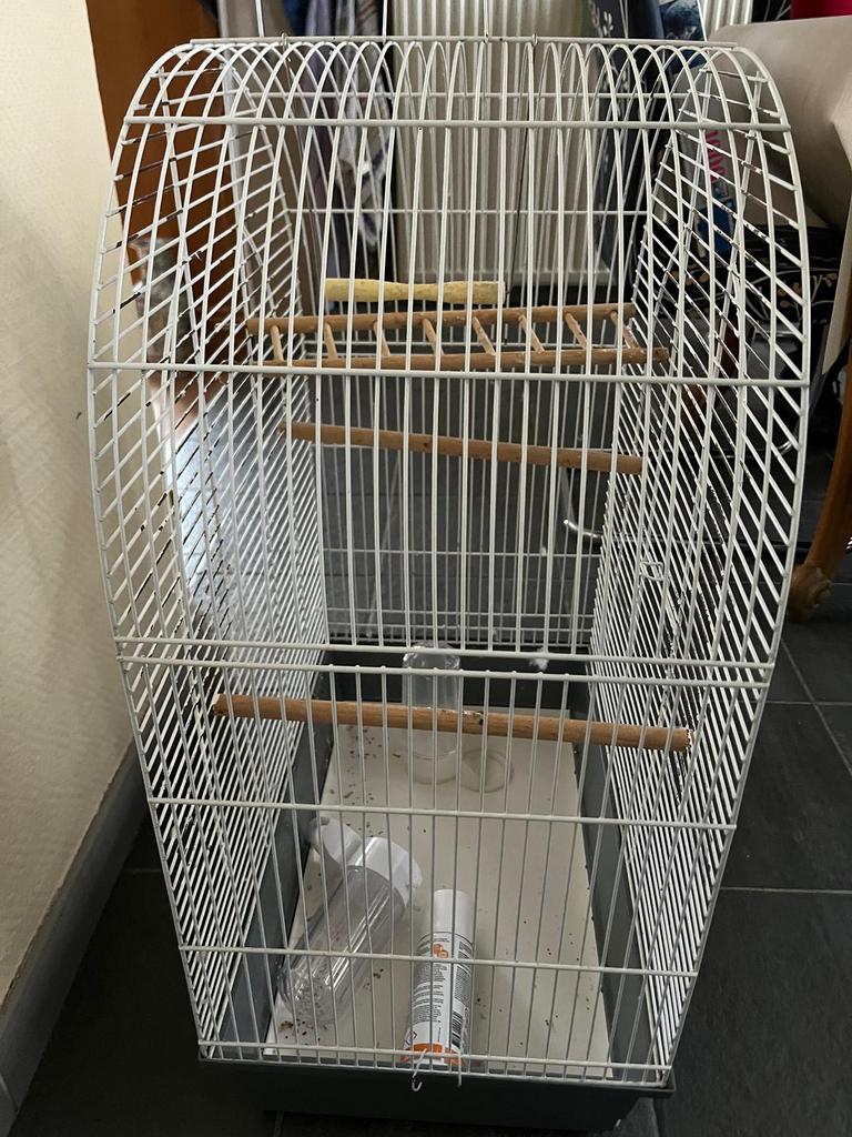 Vogelkooi wit 35breed ,55lang,en75hoog, Dieren en Toebehoren, Ophalen, Zo goed als nieuw, Vogelkooi
