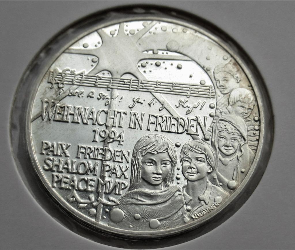 Oostenrijk 10 ecu 1994 weihnachten in frieden, Verzenden, Oostenrijk, Zilver