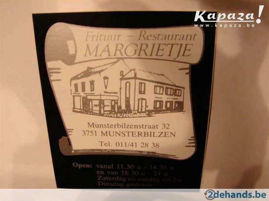 Stickers Frituur Restaurant MARGRIETJE, Ophalen of Verzenden, Gebruikt