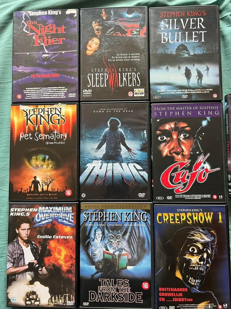 10 DVD FILMS HORROR STEPHEN KING, Cd's en Dvd's, Vanaf 16 jaar, Ophalen of Verzenden, Zo goed als nieuw, Overige genres