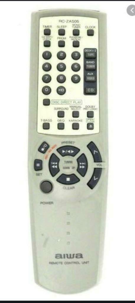 Afstandsbediening Aiwa RC-ZAS05, Autres marques, Enlèvement ou Envoi, Micro chaîne, Comme neuf