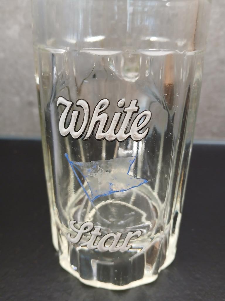 Ancienne chope émaillée WHITE STAR de la Brie Léopold dans s, Enlèvement ou Envoi, Utilisé, Chope(s), Autres marques