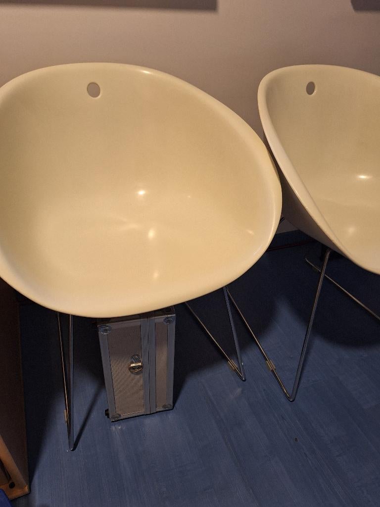 4 Pedrali Gliss design stoelen, Ophalen, Kunststof, Wit, Zo goed als nieuw