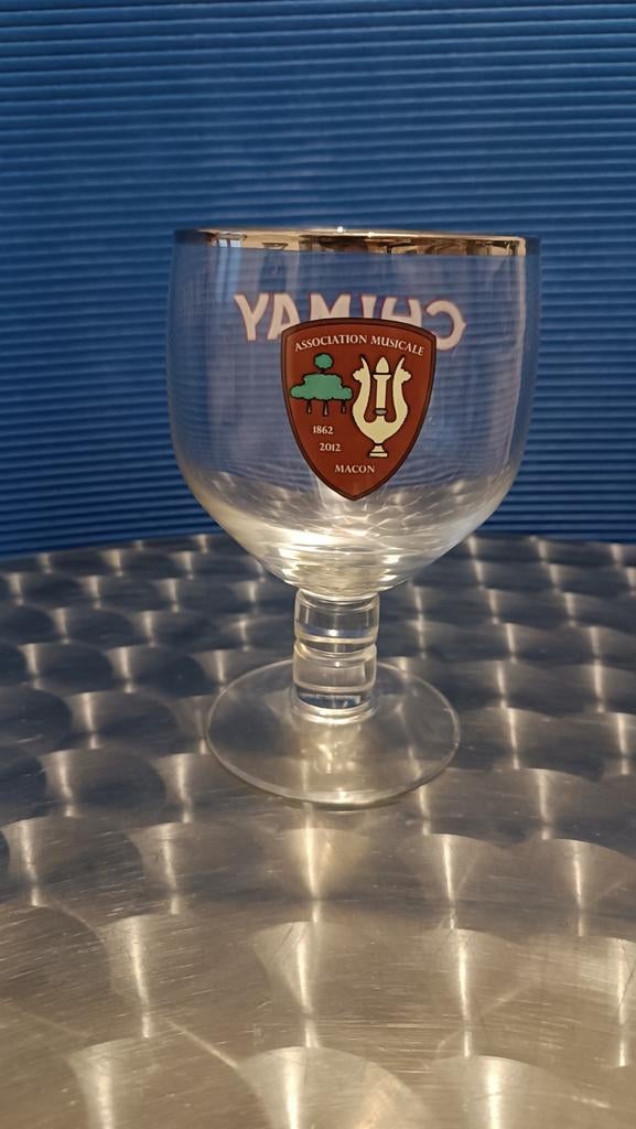 Verre Chimay 33cl association musicale macon, Ophalen of Verzenden, Zo goed als nieuw