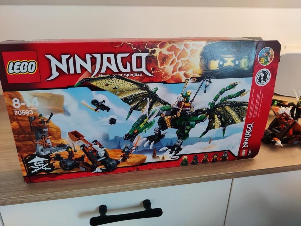 Lego Ninjago de groene NRG Draak 70593, Ophalen of Verzenden, Zo goed als nieuw, Lego
