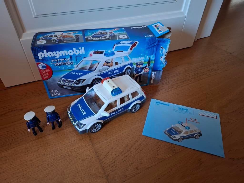 Politie-auto playmobil met 2 politie-agenten+ koffertje, Kinderen en Baby's, Speelgoed |Speelgoedvoertuigen, Ophalen