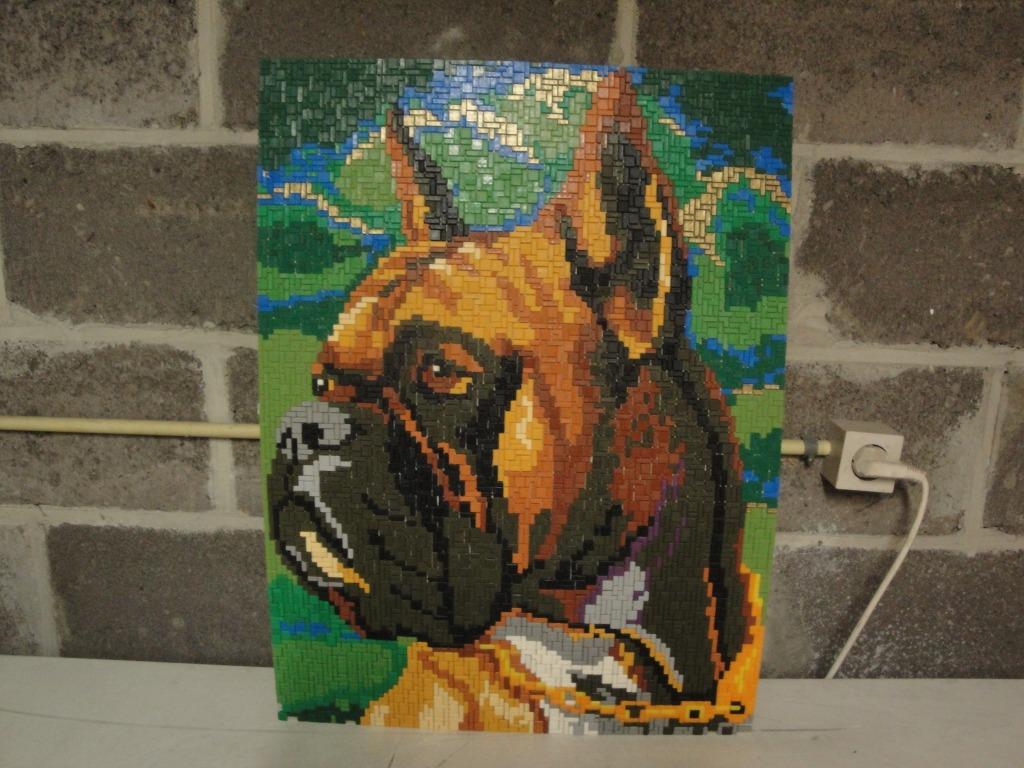 Ministek Tableau mosaïque tête de chien, Enlèvement, Comme neuf, Coffret