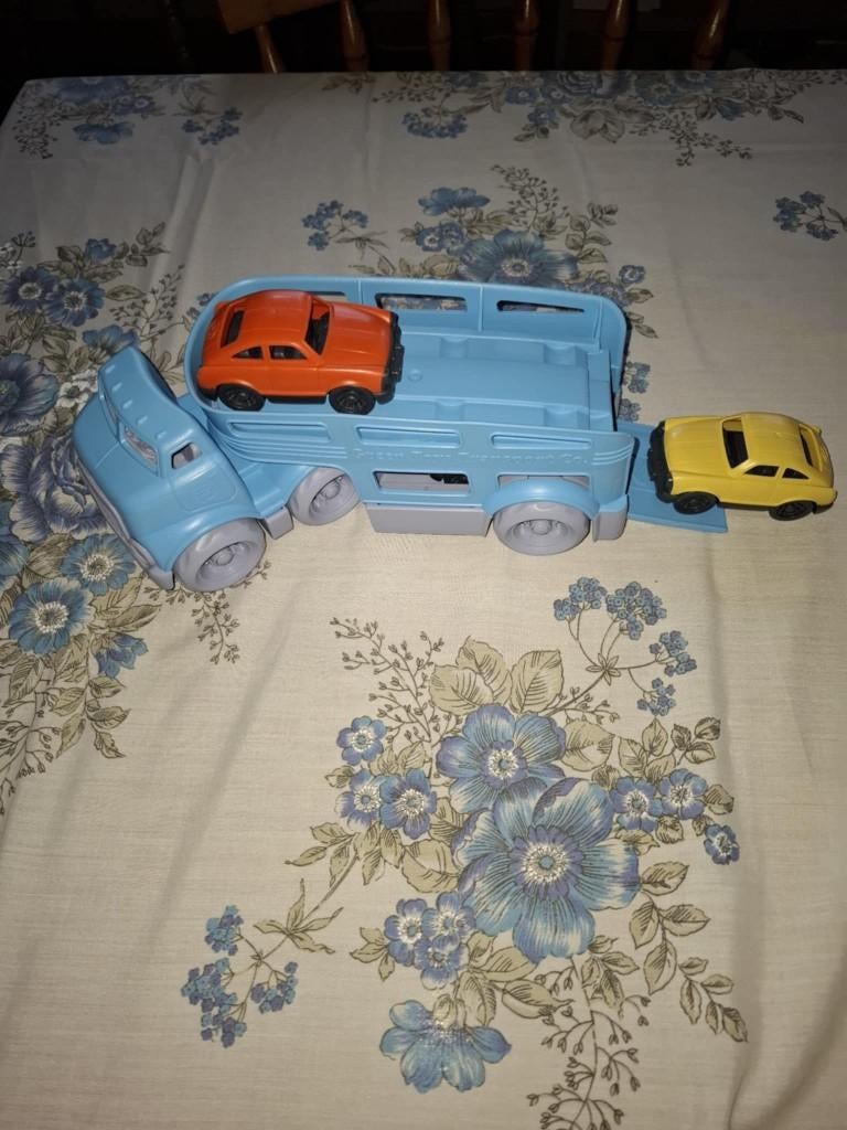 Vrachtwagen autotransport Greentoys, Enlèvement, Comme neuf