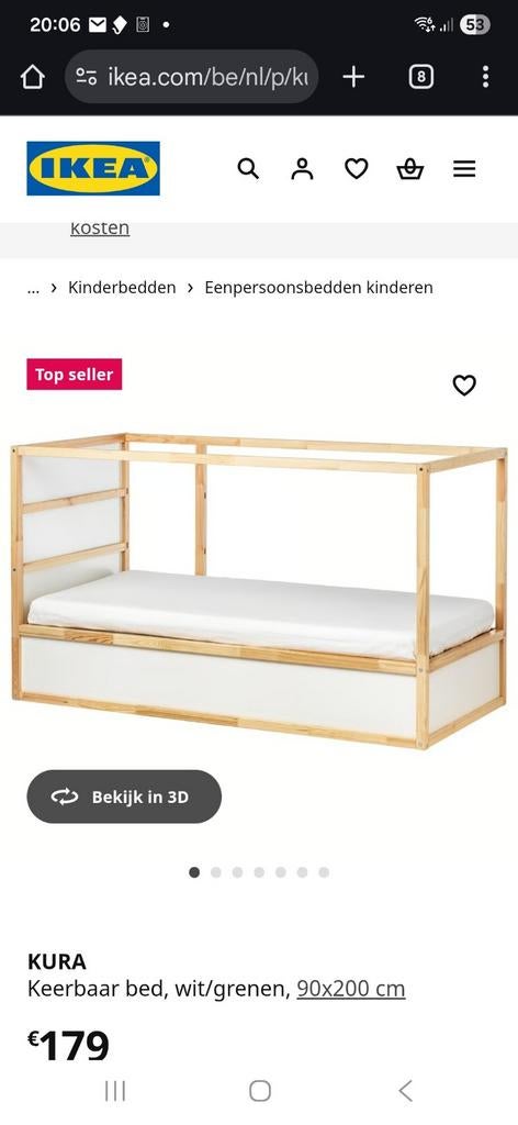 1 persoonsbed, Ophalen
