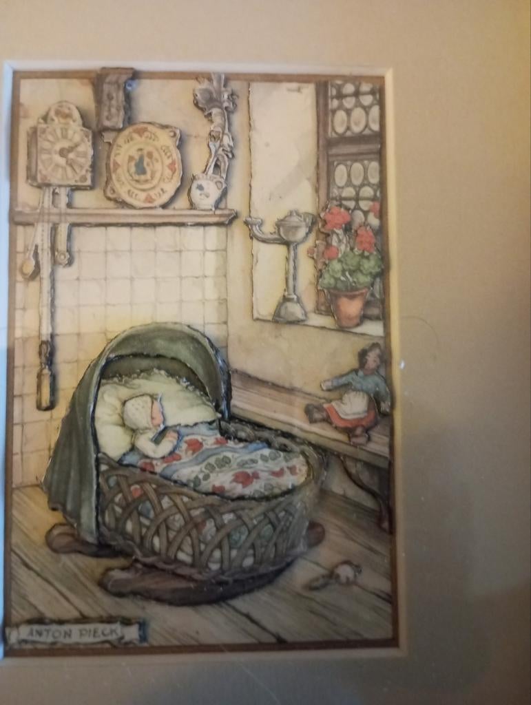 3 Anton Pieck 3D taferelen in ophangkaders, Huis en Inrichting, Ophalen of Verzenden, Zo goed als nieuw