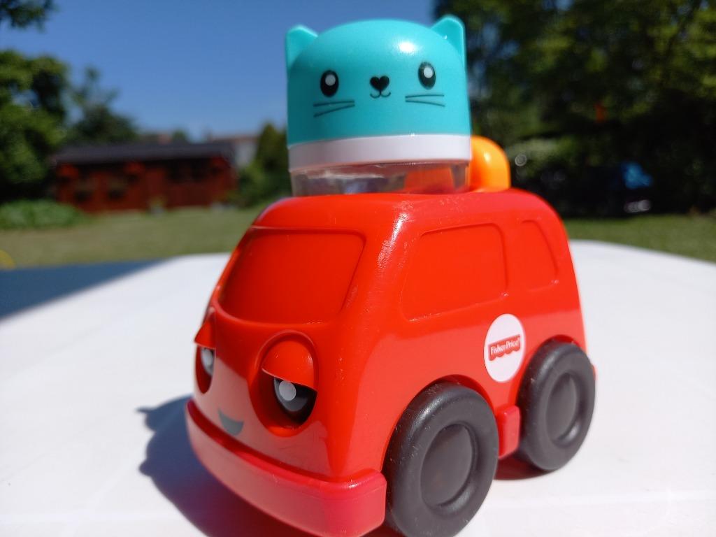 État neuf, Fisher price, voiture rouge avec chat hochet, Enlèvement ou Envoi, Comme neuf, Hochet