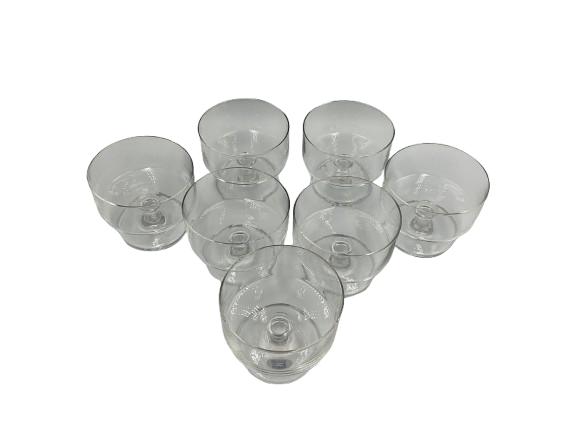 7 Kristallen Dessert-/Coupeglazen (Schott Zwiesel), Antiek en Kunst, Antiek | Glaswerk en Kristal, Ophalen of Verzenden