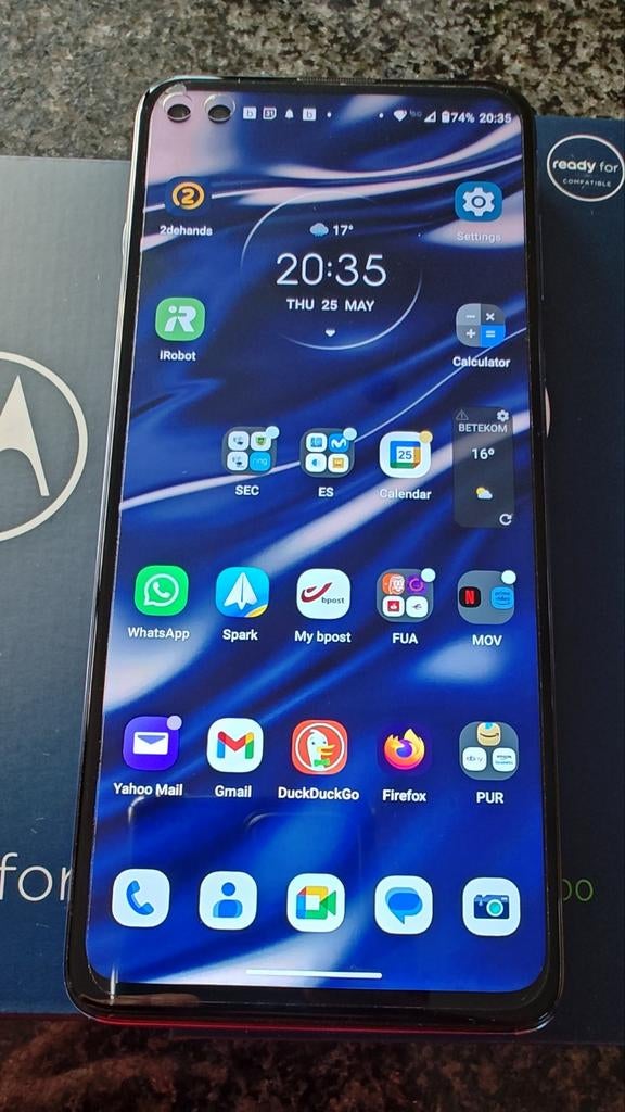 Motorola Moto G100, Telecommunicatie, Mobiele telefoons | Motorola, Blauw, Touchscreen, Ophalen of Verzenden, Zo goed als nieuw