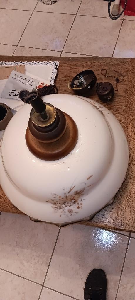 Lustre de cuisine vintage, Enlèvement, Utilisé, Verre, Vintage