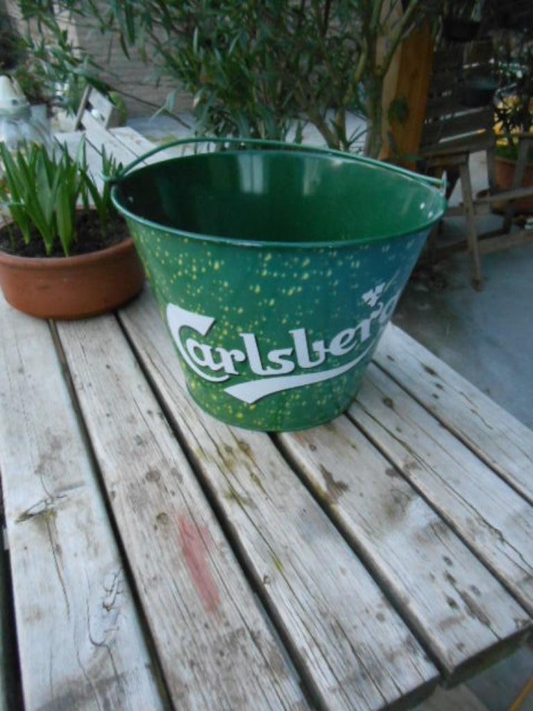 seau de refroidissement Carlsberg en métal vert, Enlèvement ou Envoi