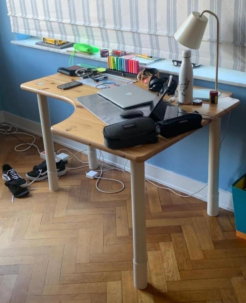 Bureau en coin FLEXA CLASSIC naturel, Enlèvement, Utilisé, Lit mezzanine