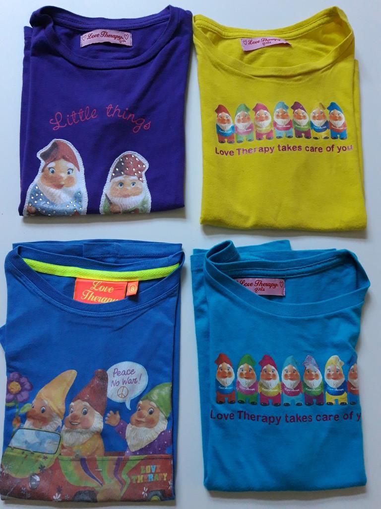 T-shirts Love Therapy 8 jaar, Kinderen en Baby's, Ophalen of Verzenden, Zo goed als nieuw