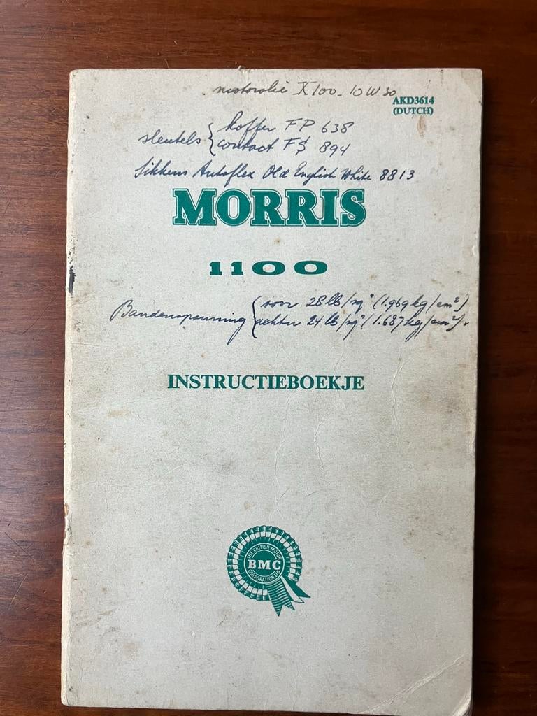 Morris 1100 instructieboekje, Ophalen of Verzenden