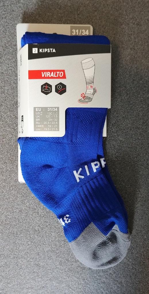 blauwe voetbalsokken Kipsta Viralto, maat 31/34 (nieuw), Sport en Fitness, Voetbal, Nieuw, Overige typen, Ophalen of Verzenden