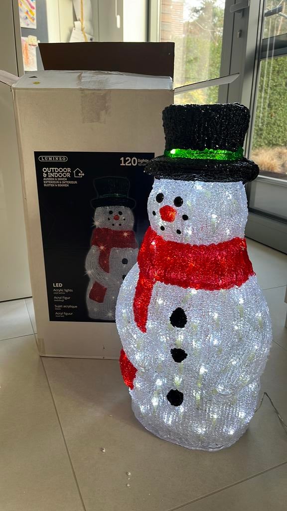 Sneeuwpop met led licht, Diversen, Ophalen, Zo goed als nieuw
