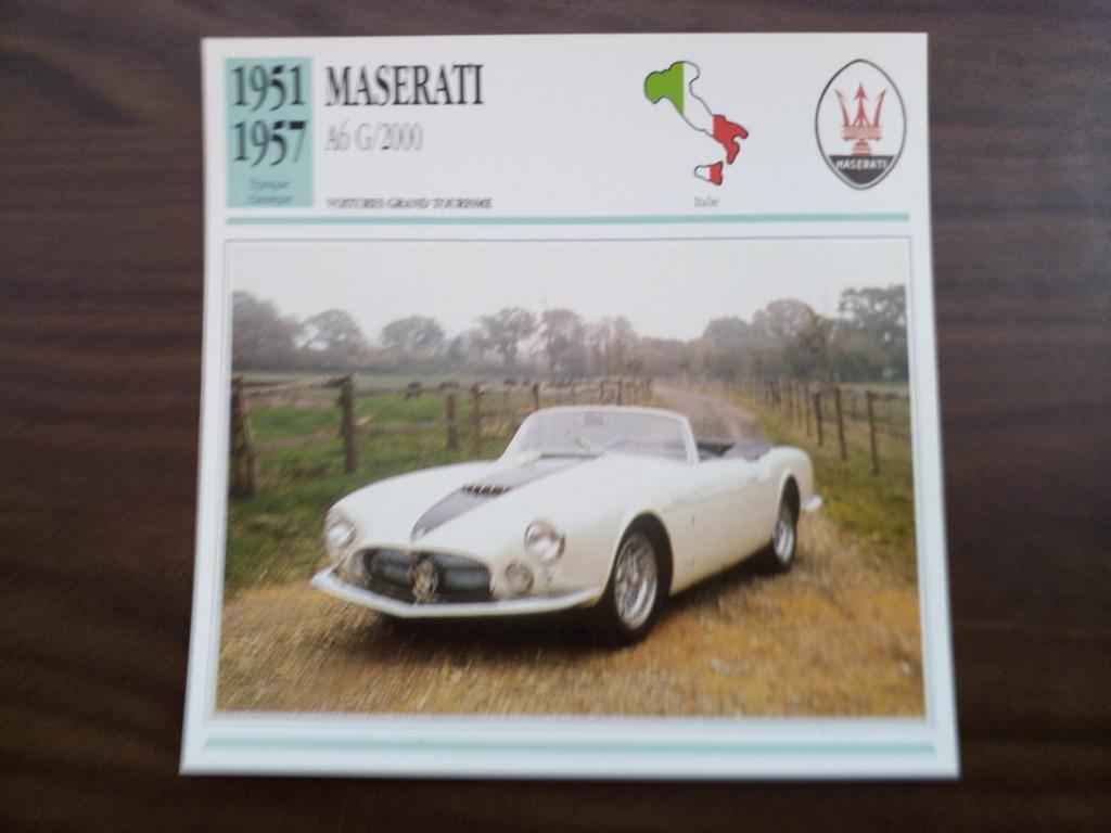Maserati -Fiches Edito Service période construction1951-1971, Enlèvement ou Envoi, Comme neuf, Voitures