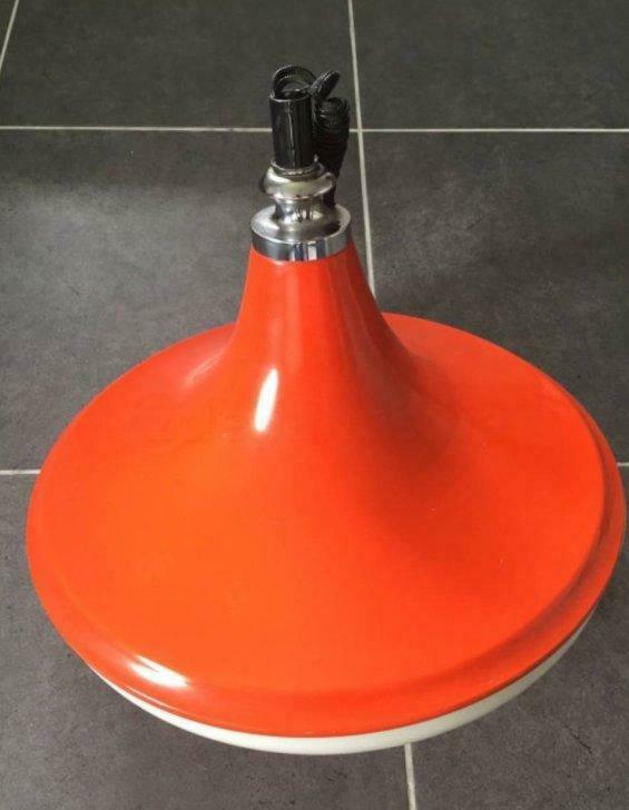 Prachtige vintage luster space age. Kleur: Oranje., Antiek en Kunst