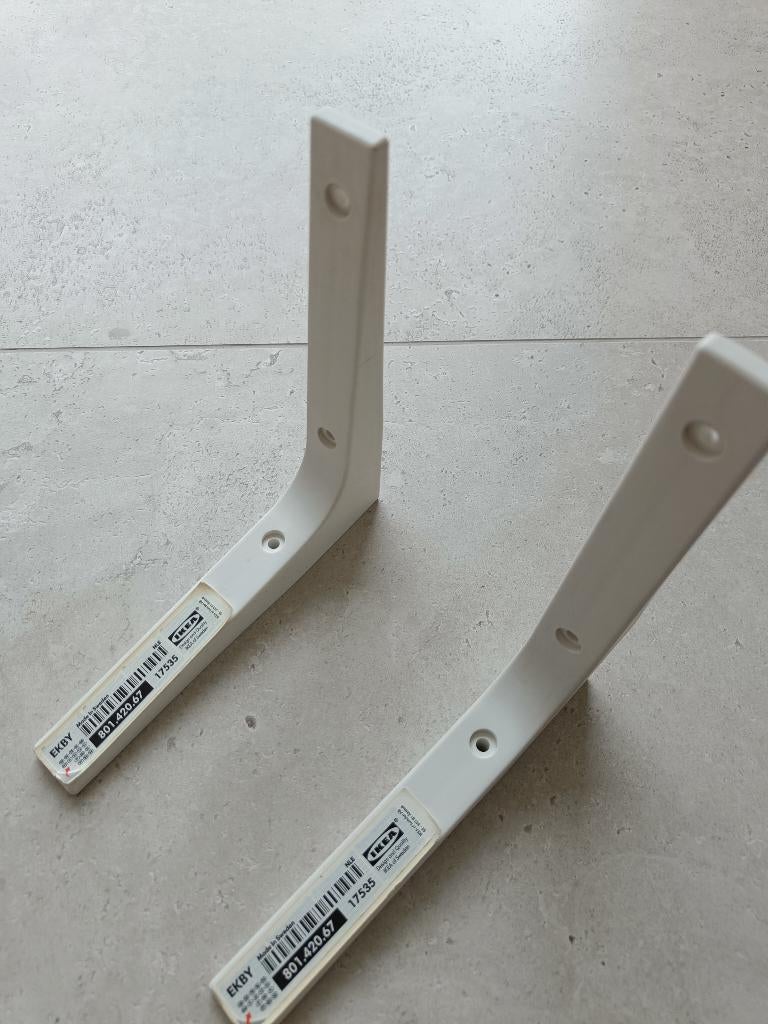 2x plankdragers Ikea ekby wit, Ophalen, Nieuw