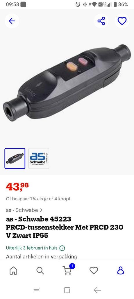 Tussen stroomverdeler nog in de doos, Doe-het-zelf en Bouw, Elektriciteit en Kabels, Ophalen