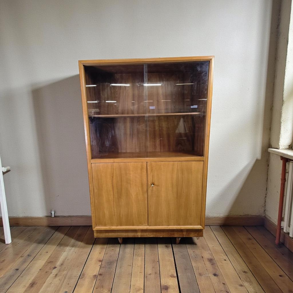 vitrine en bois vintage/bibliothèque/bibliothèque, Enlèvement ou Envoi